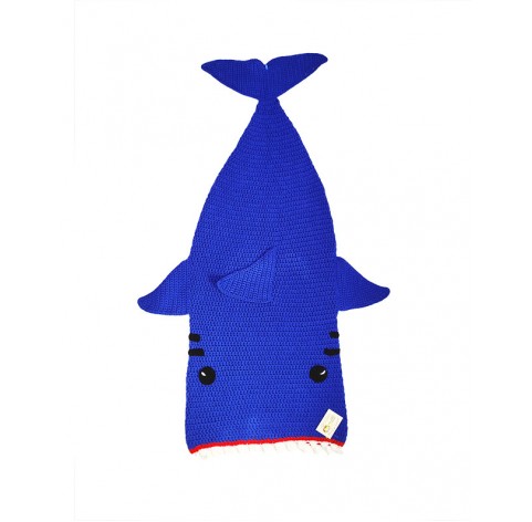 Shark Cocoon Blanket light blue