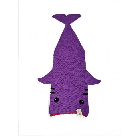 Shark Cocoon Blanket purple