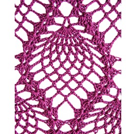 handmade crochet Shawl on bamboo 100% PURPLE