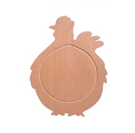 handmade Beech wood chopping board on Hen shape
